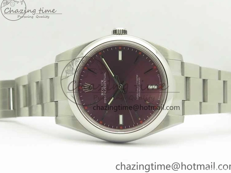 0508 Oyster Perpetual 39mm 114300 ARF 1:1 Best Edition 904L SS Case and Bracelet Red Grape Dial SH Packable 3392